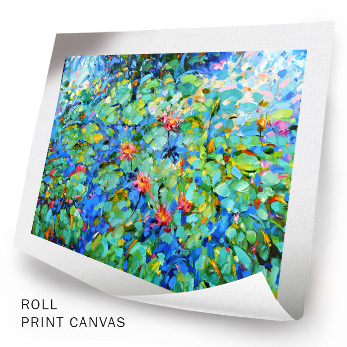 Nature inspired pond wall art modern interior