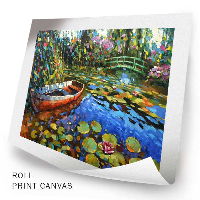 Nature inspired pond wall art modern interior