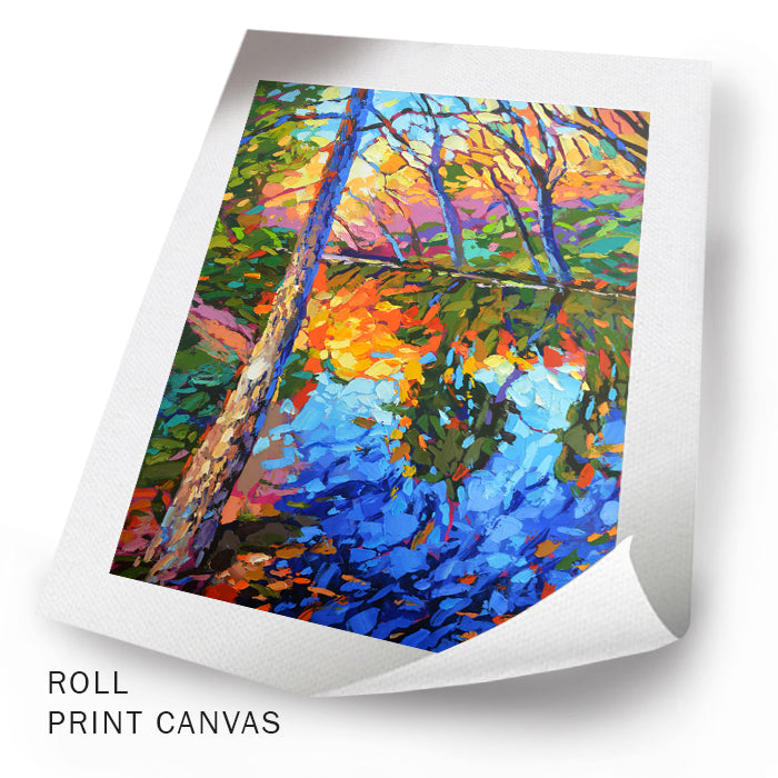 Reflection of Autumn unframed canvas painting