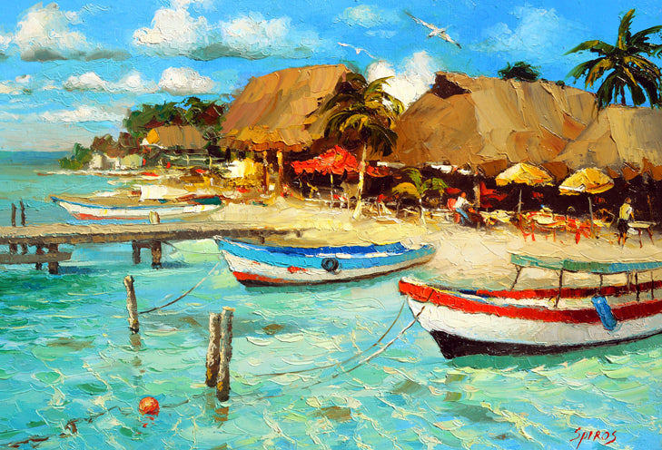 Seascape Sea Shore Painting On Canvaspainting