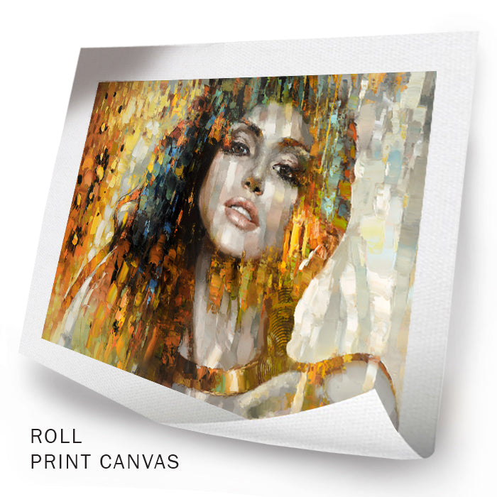 Unframed modern woman portrait painting