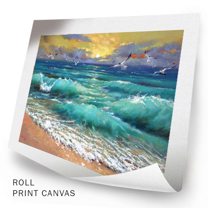 Seascape painting "caribbean sea" painted by dmitry spiros