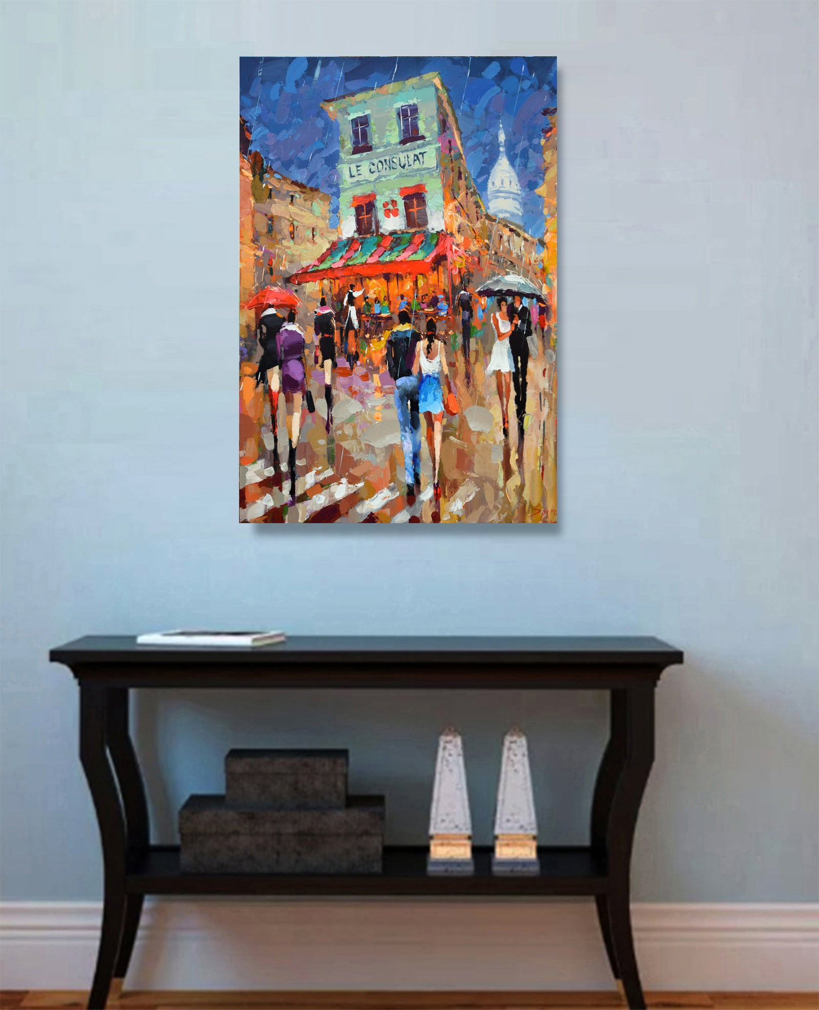 original cityscape painting on canvas modern urban art
