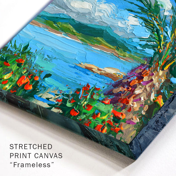 tropical coastal wall art painting